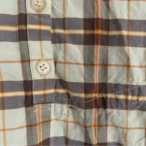 Philippe Adec Vintage Plaid Mini Dress Casual Brown Tan Small 90s Retro - Picture 7 of 7